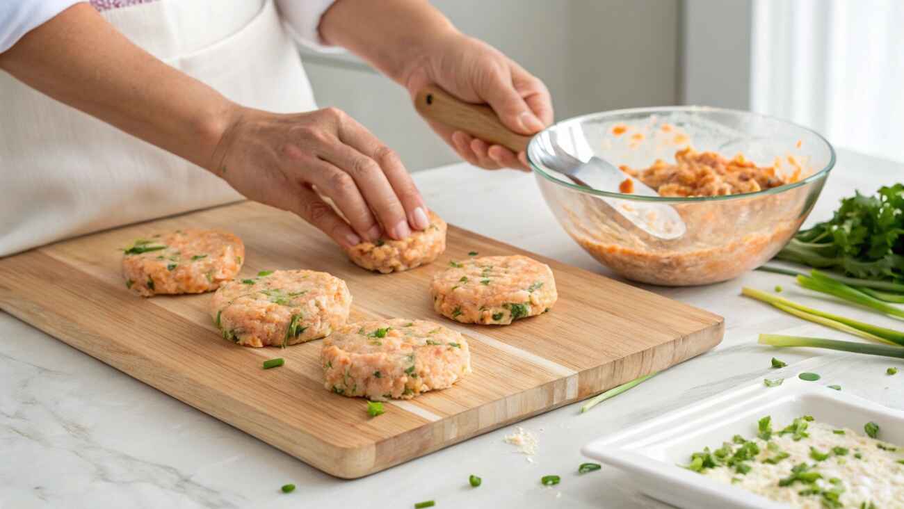 Salmon cakes : The Best Side Dishes to Serve 3 Shaping And Preparing Salmon Cakes