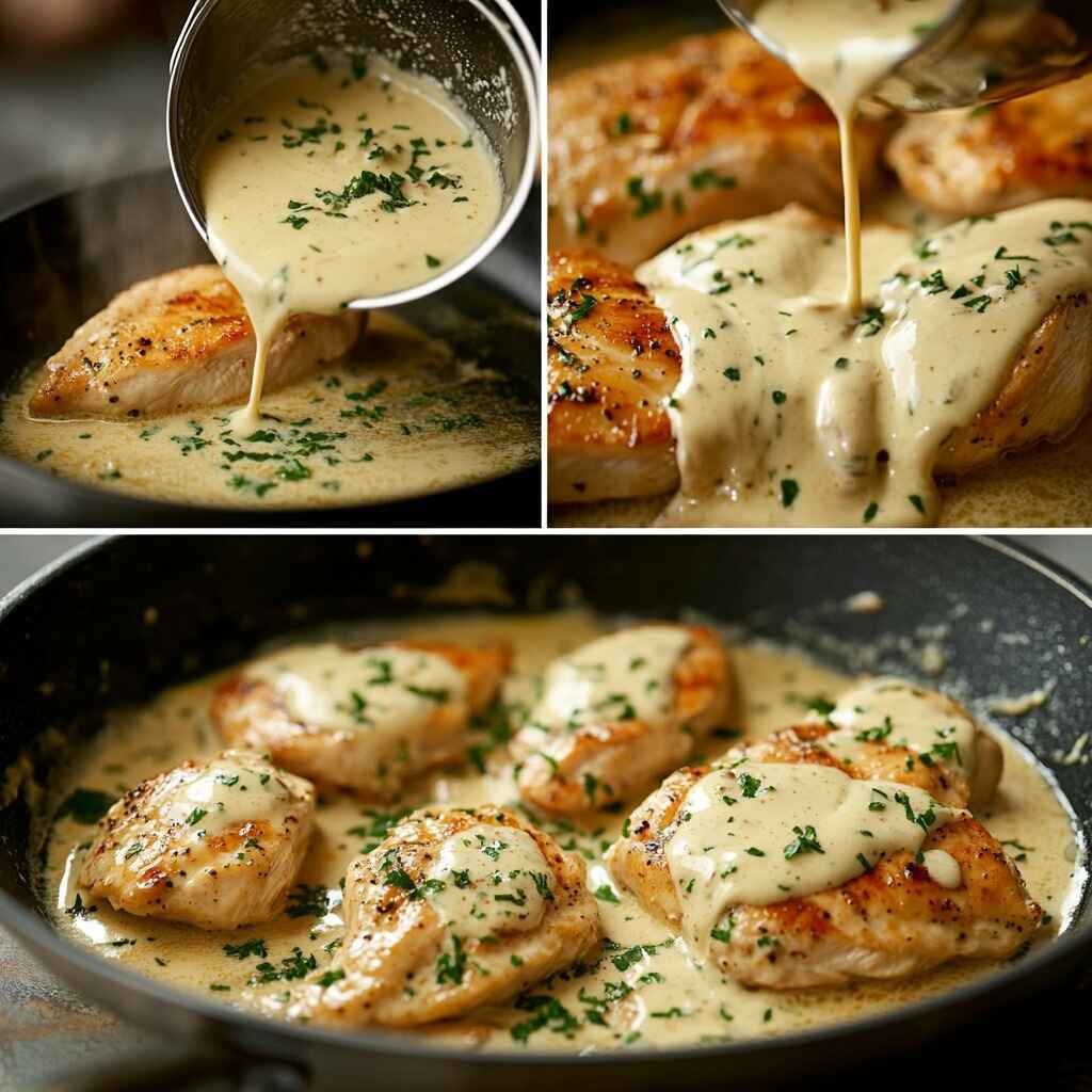 Creamy Garlic Butter Chicken-The Best recipe 9 A Step By Step Cooking Photo Collage